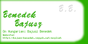 benedek bajusz business card